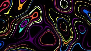 4k 'lık soyut döngü videosu. Döngü oynatmak için kusursuz soyut dalgalı psikedelik arkaplan. Dalgalı yüzey.