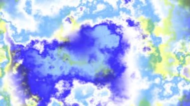 4k 'lık soyut döngü videosu. Döngü oynatmak için kusursuz soyut dalgalı psikedelik arkaplan. Dalgalı yüzey. Bulutlu nebula etkisi