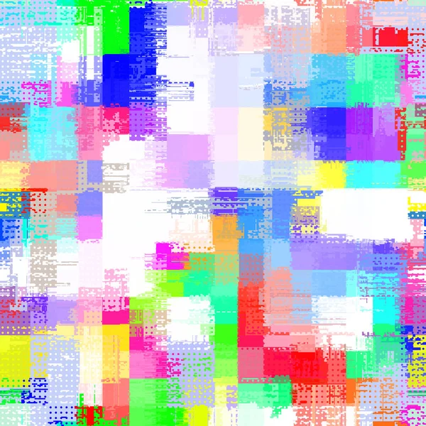 Abstract Seamless Pattern Imitation Grunge Glitch Texture Geometric Suprematism Image — Wektor stockowy