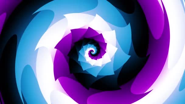 Бесконечная Вращающаяся Футуристическая Спираль Бесшовные Кадры Цикла Абстрактная Спираль — стоковое видео
