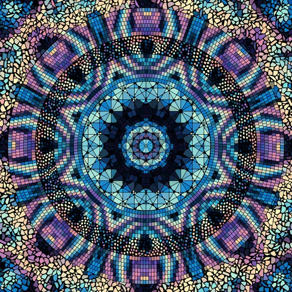 Seamless Mosaic Art Pattern Mandala Art Background Vector Image — Wektor stockowy