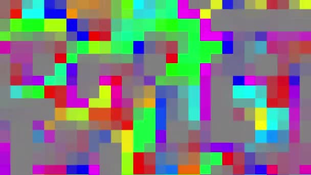 Transformeren Van Abstracte Geometrische Kleine Vierkantjes Pixelachtige Achtergrond Naadloze Looping — Stockvideo