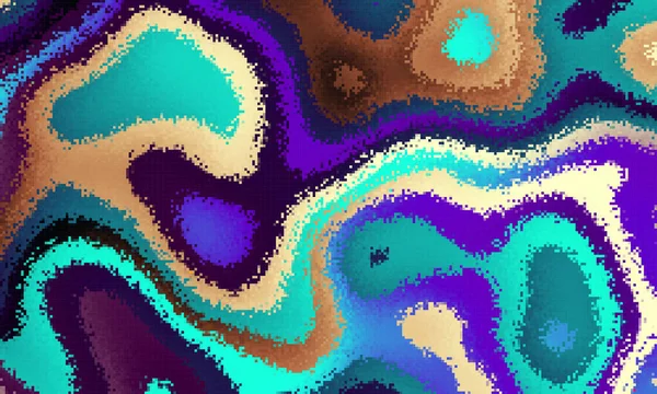 Pixelated Psychedelic Background Moire Örtüşme Etkisi Vektör Görüntüsü Dalgalı Grunge — Stok Vektör
