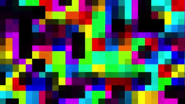 Trasformare Astratti Quadrati Geometrici Piccoli Sfondo Pixelated Filmati Loop Senza — Video Stock