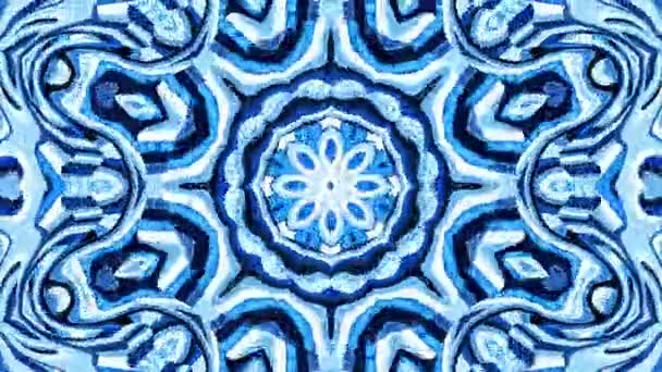 Ornate Mandala Loop Background Ornamento Transformador Redondo Seamless Looping Retro — Vídeo de Stock