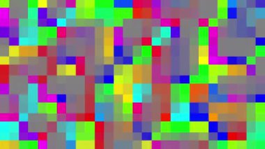 Soyut geometrik küçük kareler Pixelated arkaplan dönüştürülüyor. Kusursuz 4k döngü görüntüsü.