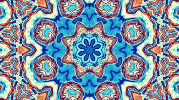 Ornate Mandala Loop Background Transforming Ornament Seamless Looping Retro Mandala — Stockvideo
