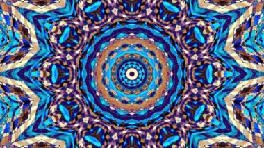 Süslü mandala döngü arka planı. Yuvarlak dönüşüm süsü. Kusursuz döngü retro Mandala.