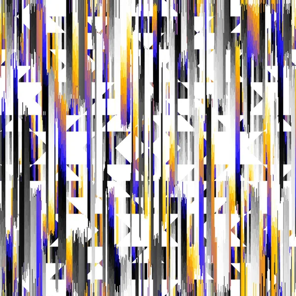 概要シームレスなテーブルパターン グランジ抽象的なグランジヴィンテージパターン 部族のイカットスタイル ベクトル画像 — ストックベクタ