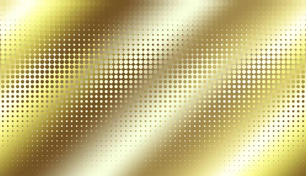 Abstrakter Defokussierter Horizontaler Hintergrund Mit Pop Art Halbtonpunkten Weicher Golduntergrund — Stockvektor