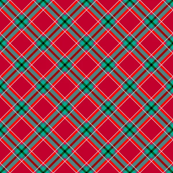 Seamless Background Pattern Christmas Cozy Red Plaid Pattern Vector Image — Stock Vector