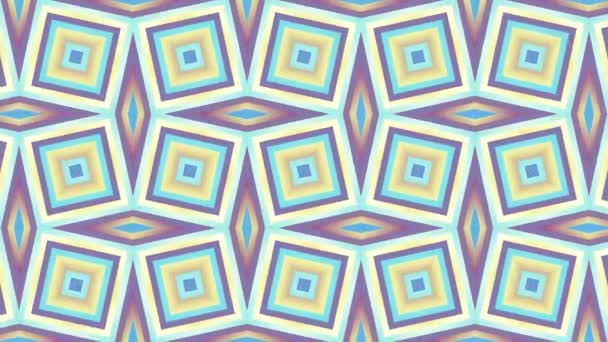 Hareket Eden Geometrik Şekiller Değişken Renkli Kareler Kusursuz Döngü Görüntüsü — Stok video