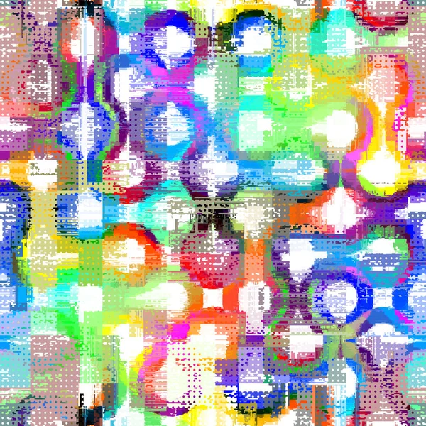 Абстрактний Безшовний Візерунок Імітацією Текстури Гранжевого Глюка Геометричне Зображення Супрематизму — стоковий вектор