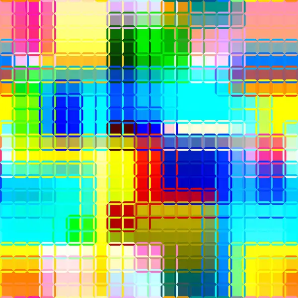 低ポリスタイルのシームレスな幾何学抽象パターン ガラス効果のあるランダム抽象スポット ベクトル画像 ガラスモザイクパターン — ストックベクタ