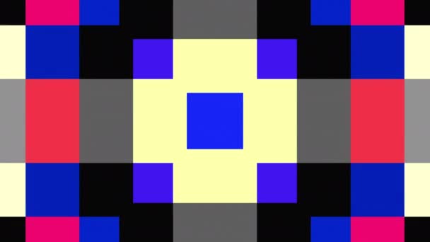 Moving Geometric Suprematism Squares Transformation Colorful Squares Seamless Looping Footage — Vídeo de stock