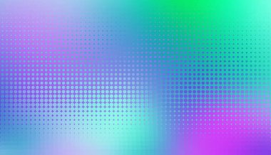 Pop sanatının yarım ton noktalarıyla odaklanmış soyut yatay arkaplan. Herhangi bir tasarım için yumuşak eğimli arkaplan. Vektör resmi.