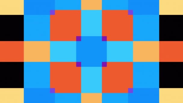 Moving Geometric Suprematism Squares Transformation Colorful Squares Seamless Looping Footage — Stock video