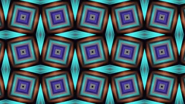 Poruszające Się Kształty Geometryczne Transformacja Kolorowe Kwadraty Płynne Zapętlanie Materiału — Wideo stockowe