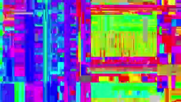 Абстрактна Текстура Швидкого Мерехтіння Кодексом Артефактів Циклічні Кадри Імітація Відео — стокове відео