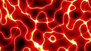 4k 'lık soyut döngü videosu. Döngü oynatmak için kusursuz soyut dalgalı psikedelik arkaplan. Siyah arkaplanda ışık neon dalgaları.