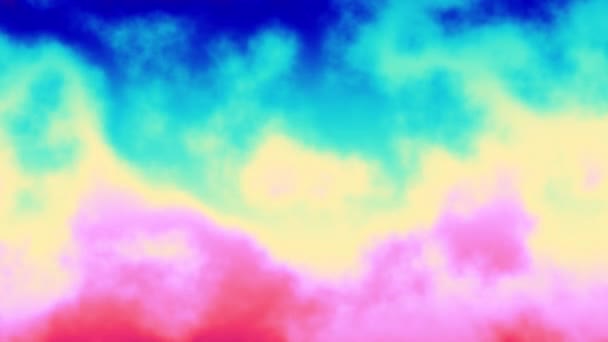 摘要解焦环路视频 循环回放的无缝隙梯度背景 4K色彩斑斓的云雾圈 — 图库视频影像