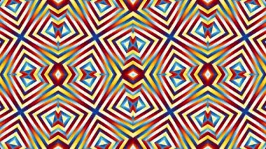 Hareket eden geometrik şekiller. Değişken renkli kareler. 4k Kusursuz döngü görüntüsü.