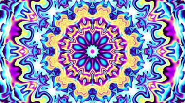 Süslü mandala döngü arka planı. Yuvarlak dönüşüm süsü. Kusursuz döngü retro Mandala.