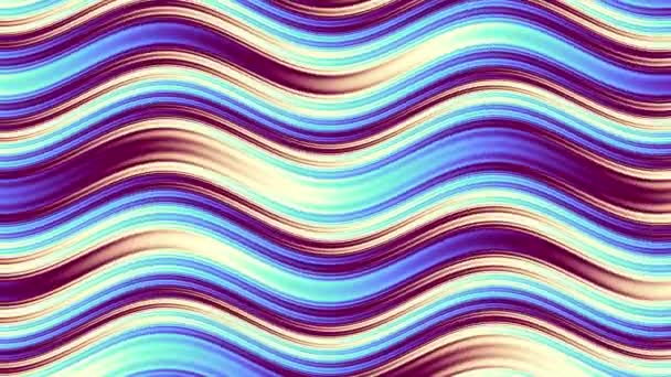 要約ループ4Kビデオ ループ再生のためのシームレスな抽象波状のサイケデリックな背景 波面の移動 — ストック動画