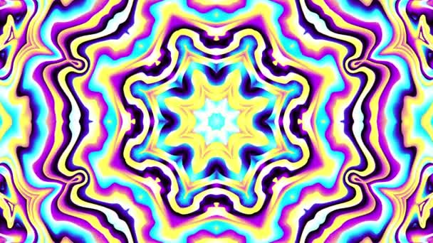 Ornate Mandala Schleife Hintergrund Runde Transformierende Ornamente Nahtlose Looping Retro — Stockvideo