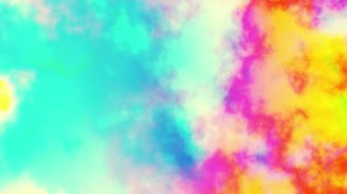 4k 'lık soyut döngü videosu. Döngü oynatmak için kusursuz soyut dalgalı psikedelik arkaplan. Dalgalı yüzey. Bulutlu nebula arka planı. Doğal retro renkler.