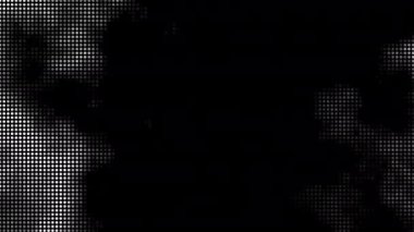 Animasyon teknolojisi karanlık arka plan rastgele noktalar ve ızgara 4K. Görüntü döngüsü