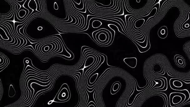 抽象循环4K视频 无缝隙的抽象波状迷幻背景音乐 用于循环播放 细白线 — 图库视频影像