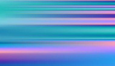 Yatay pürüzsüz bulanık çizgileri olan soyut odaklanmış yatay arkaplan. Herhangi bir tasarım için yumuşak eğimli arkaplan. Vektör dokusu.