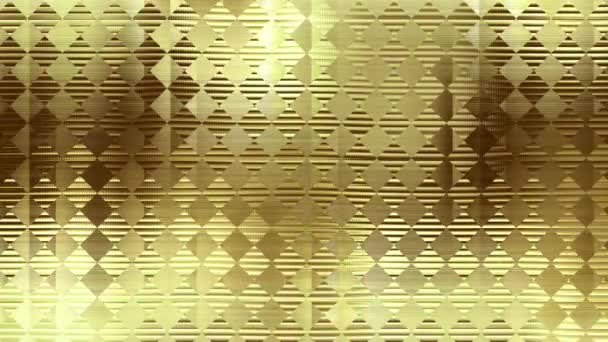 Abstrakcyjny Pętla Wideo Streszczenie Złotej Tekstury Błyszczące Złote Tło Szkła — Wideo stockowe