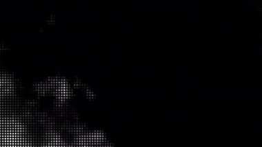 Animasyon teknolojisi karanlık arka plan rastgele noktalar ve ızgara 4K. Görüntü döngüsü