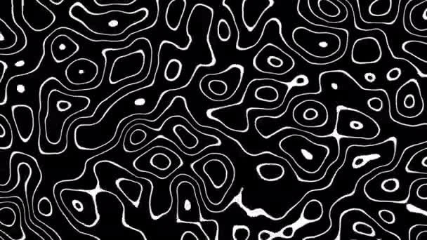 抽象循环4K视频 无缝隙的抽象波状迷幻背景音乐 用于循环播放 细白线 — 图库视频影像