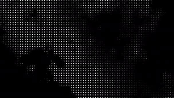 Animated Abstract Technology Dark Background Random Dots Grid — Stock Video