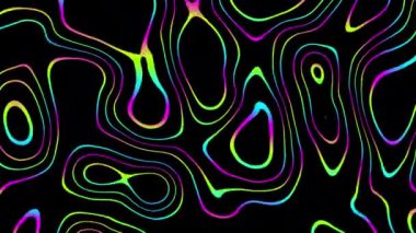 4k 'lık soyut döngü videosu. Döngü oynatmak için kusursuz soyut dalgalı holografik psikedelik arka plan. Dalgalı yüzey.