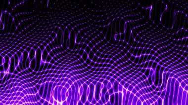 Teknoloji dijital dalga arkaplan kavramı. Güzel hareketli neon çizgiler. Siber ya da teknoloji geçmişi.