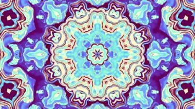 Süslü mandala döngü arka planı. Yuvarlak dönüşüm süsü. Kusursuz döngü retro Mandala.