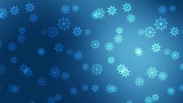 Sneeuwkristallen Vlokken Winter Bevriezen Ijs Deeltjes Achtergrond Looping Video Animatie — Stockvideo