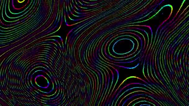Abstract Looping Video Seamless Abstract Wavy Holographic Psychedelic Background Loop — Stock Video