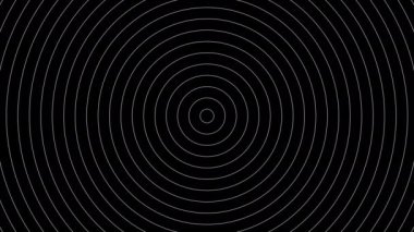 Hipnotik Darbe Hatları Kusursuz Döngü. Eşmerkezli daireler 4k görüntüsü