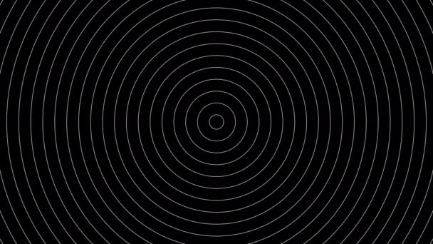 Гипнотические Импульсные Линии Бесшовная Петля Концентрические Круги Кадров — стоковое видео
