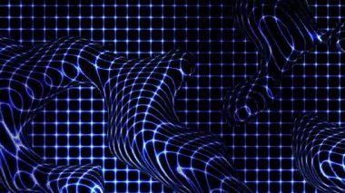 Teknoloji dijital dalga arkaplan kavramı. Güzel hareketli neon çizgiler. Siber ya da teknoloji geçmişi.