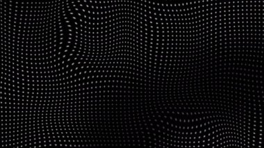 Animasyon teknolojisi karanlık arka plan rastgele noktalar ve ızgara 4K. Görüntü döngüsü