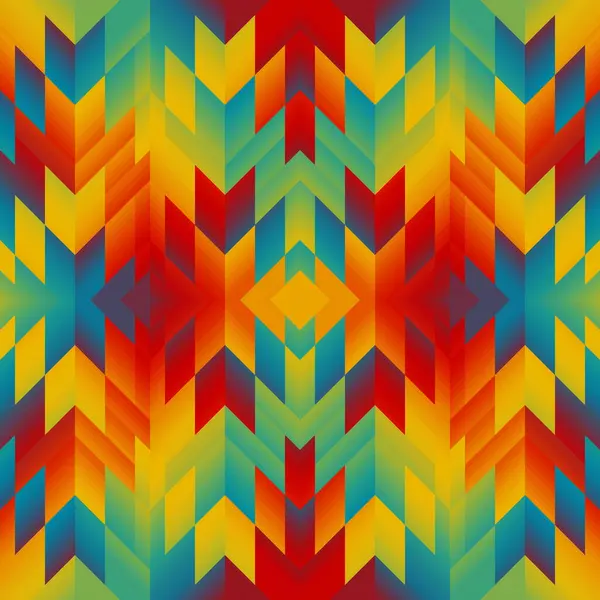 Colorful Aztec Fabric Wallpaper Home Decor Abstract Seamless Tileable Pattern — Stock Vector