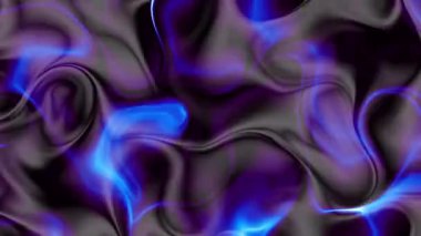 4k 'lık soyut döngü videosu. Döngü oynatmak için kusursuz soyut mavi dalgalı psikedelik arka plan. Mor enerji hareketli dokusu