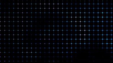 Animasyon teknolojisi karanlık arka plan rastgele noktalar ve ızgara 4K. Görüntü döngüsü