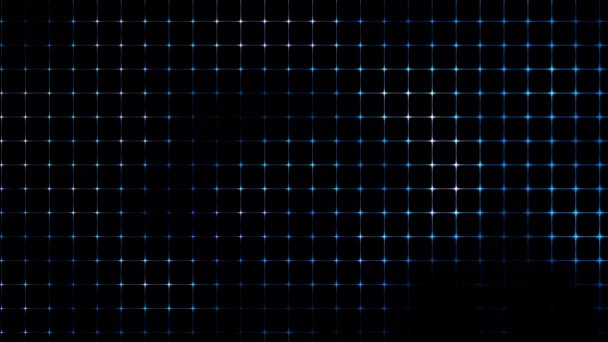 Animowana Abstrakcyjna Technologia Ciemne Tło Losowe Kropki Siatka Materiał Pętlowy — Wideo stockowe